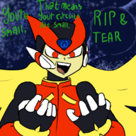 colored dialogue doom mega_man_(series) mega_man_zero omega parody rip_and_tear zero // 800x800 // 401KB