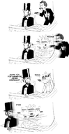 3boys 4koma abraham_lincoln artist:bandikek attempted_murder comic crash_bandicoot crash_bandicoot_(series) firearm gun monochrome pistol politics sketch spinning text weapon // 635x1234 // 460KB