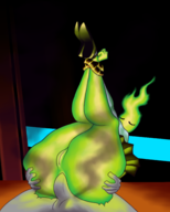 1boy 1girl anal artist:ad-sink-0 ass_grab bottomless cooking fuku_fire hand_on_ass heat huge_ass leg_up sex skirt smoke undertale // 2673x3327 // 2.7MB