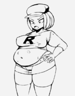 1girl artist:unknown fat pokemon pokemon_rby team_rocket team_rocket_grunt // 648x828 // 141KB