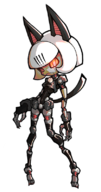 artist:inawon colored goth robo-fortune robot skullgirls // 420x800 // 213KB