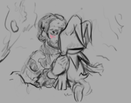 big_boss blush crossover jack_frost kissing metal_gear_solid smt // 1338x1044 // 560KB