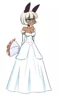 artist:metalbreakdown cleavage colored dress ms._fortune skullgirls wedding_dress // 485x800 // 126KB