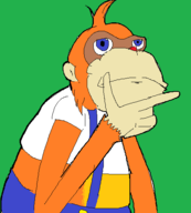 1boy artist:unknown donkey_kong_(series) emoji lanky_kong parody thinking // 479x531 // 25KB