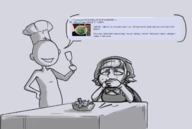 1boy 1girl cooking_mama_(series) eating hat mama meta // 1302x872 // 384KB