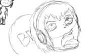1boy 1girl aigis artist:bad-draw bad_draw_fag_(character) bloodshot persona persona_(series) persona_3 robot robot_girl shin_megami_tensei short_hair sketch tongue // 963x559 // 179KB