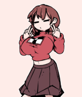 1girl artist:unknown huge_breasts madotsuki yume_nikki // 680x799 // 227KB