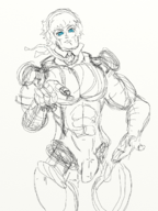 aigis bara fist_of_the_north_star kenshiro muscles parody persona persona_3 presenting rule_63 shin_megami_tensei // 1050x1402 // 1.5MB