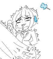 1girl ahegao blush bulge edit futanari huge_penis idolm@ster idolm@ster_cinderella_girls mspaint parody sachiko_koshimizu short_hair sticky suit tongue torn_clothes wine // 303x332 // 7.0KB