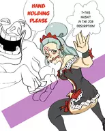 1girl artist:yuuzal ass blush bokoblin breath_of_the_wild embarrassed french_maid maid paya the_legend_of_zelda ugly_bastard // 2418x3016 // 1.1MB