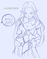 1boy 1girl artist:unknown cleavage final_fantasy final_fantasy_xiv warrior_of_light wip ysayle_dangoulain // 683x859 // 239KB