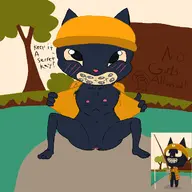 black_fur braces cat exhibitionism exposed pussy tagme webfishing // 720x720 // 265KB