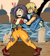 1boy 1girl artist:mashthegreatd final_fantasy final_fantasy_ix garnet_til_alexandros_xvii zidane_tribal // 800x900 // 444KB