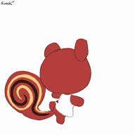 1girl animal_crossing animated artist:simski handstand pecan // 720x720, 10s // 3.3MB