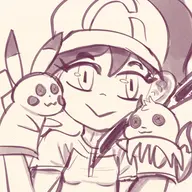 1girl artist:strugglingquota eevee pikachu pokemon sock_puppet tagme // 1500x1500 // 912KB