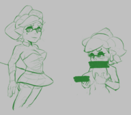 1girl artist:critatonic breasts censored marie splatoon // 612x540 // 129KB