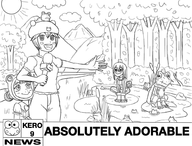 artist:leud boku_no_hero_academia chibi-robo chibi-robo_(series) chrono_trigger crossover frog_(chrono_trigger) froppy futurama hypnotoad kerokerokeroppi mega_man_battle_network midorikawa_kero parody ribitta sanrio tsuyu_asui // 991x755 // 438KB