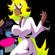 1boy 1girl artist:2hufag blonde_hair blood deltarune furry kris not_vidya ring // 400x400 // 19KB