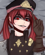 1girl artist:katsunei colored fire_emblem fire_emblem_awakening fire_emblem_heroes gloves hat red_eyes red_hair severa smug twintails // 716x874 // 627KB