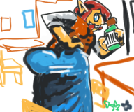 1girl anju ass blue_eyes brown_hair colored looking_back majora's_mask milk pointy_ears starman the_legend_of_zelda // 3000x2500 // 1.1MB