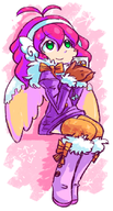 artist:kiwi boots colored comfy drink harpy harrpy mittens puyo_puyo wings winter // 450x836 // 384KB