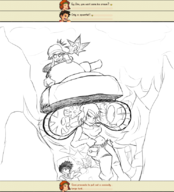 1girl 2boys advance_wars andy artist:chrisfantasy monochrome mountain sami tank text tree // 744x822 // 269KB