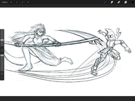 2girls armor artist:unknown dark_souls fighting priscilla scythe wip // 2732x2048 // 1.6MB