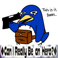 colored disgaea gun meme parody prinny suicide text // 500x500 // 78KB