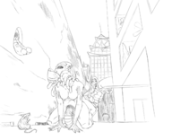 bulge dildo fellatio glory_hole gobbet lineart nude penis shadowrun tsuba // 1600x1300 // 866KB