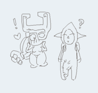 1boy 1girl artist:grey bulge midna the_legend_of_zelda tingle twilight_princess // 403x383 // 8.2KB