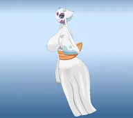 1girl anthro artist:unknown breasts colored froslass huge_breasts looking_at_viewer pokemon // 4000x3570 // 653KB