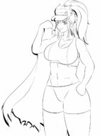 abs cleavage daidouji flexing senran_kagura spats sports_bra // 950x1298 // 116KB