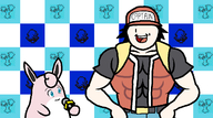1boy artist:unknown claude_plays_pokemon nintendo parody pokemon pokemon_trainer red rhythm_heaven ringside tagme wigglytuff // 1312x734 // 33KB