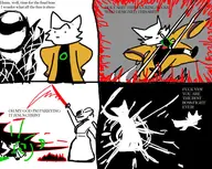 4koma alien anthro artist:unknown cat comic eigong fight furry nine_sols solarian yi // 600x479 // 59KB