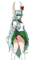alternate_costume artist:bluecollectorbananafan colored keine keine_kamishirasawa looking_back panties touhou upskirt // 1164x1907 // 650KB