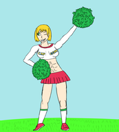 abs capcom cheerleader pom-poms quiz_nanairo_dreams saki_omokane // 900x1000 // 199KB