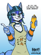 1girl artist:icantbelieveitsnotheresy colored cosplay furry gum jet_set_radio krystal spray_paint star_fox star_fox_adventures text // 750x1000 // 363KB