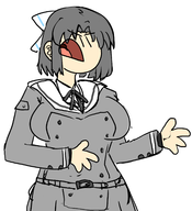 1girl artist:lunaticsoda grey_hair ribbon senran_kagura yumi // 1530x1678 // 360KB