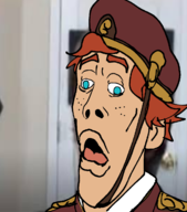 artist:jxci blue_eyes deadlock doorman edit hat jerma985 orange_hair parody // 1080x1226 // 426KB