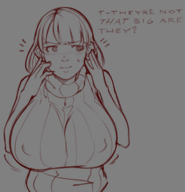 1girl artist:wamudraws ashley_graham embarrassed huge_breasts resident_evil resident_evil_4 text // 652x675 // 136KB