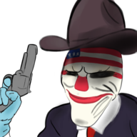 1boy artist:jxci colored dallas gun hat mask parody payday // 960x960 // 567KB