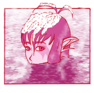 1girl artist:pm_draws bathing golden_sun karst // 800x793 // 644KB