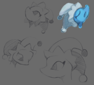 1girl artist:monjja123 colored deltarune eyes_closed hat mizzle sketch solo // 906x820 // 284KB