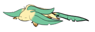 artist:piopoi colored cute leafeon pokemon resting // 712x244 // 55KB