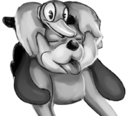 dog duck duck_hunt duck_hunt_ duck_hunt_dog monochrome // 900x780 // 374KB