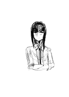 1girl kurisu_makise long_hair sketch smile steins;gate tie // 1000x1400 // 207KB