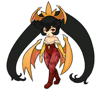 1girl artist:2x ashley colored cosplay darkstalkers morrigan_aensland succubus warioware wings // 1001x933 // 258KB