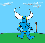 colored mspaint shovel_knight // 624x595 // 29KB