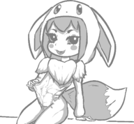 artist:piopoi eevee_girl hoodie kigurumi pokemon sweat tail // 645x599 // 23KB