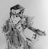 agent_g artist:boneax house_of_the_dead ink_drawing traditional_medium // 854x869 // 158KB